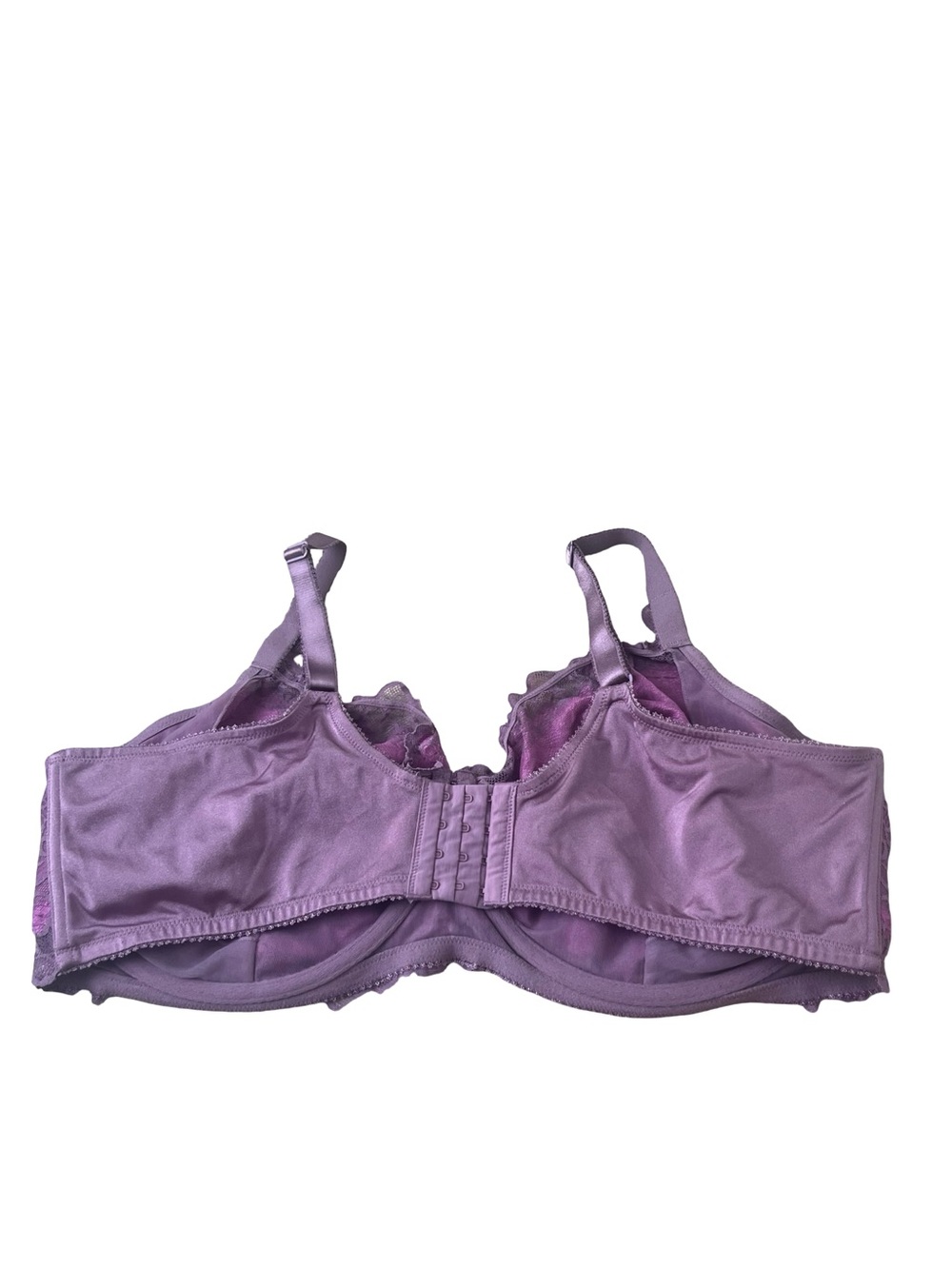 Déesse 46G Purple Lace Unlined Underwire Plunge Bra - Picture 3 of 14